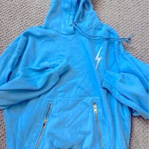 Sweatshirt hoodie light blue Aviator Nation